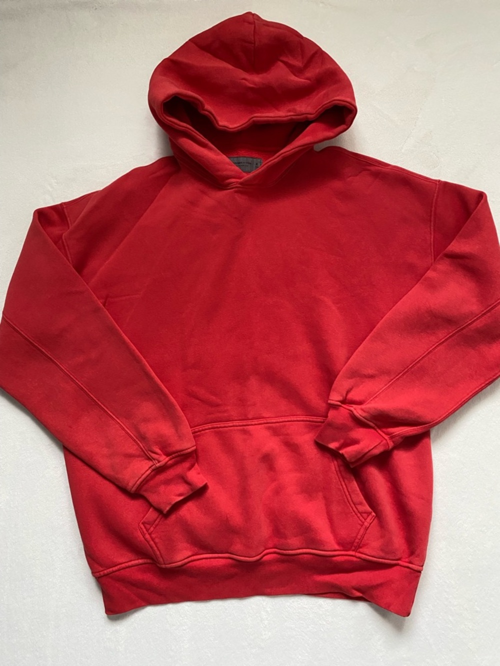 Classic Red Hooded Pullover Sweatshirt -